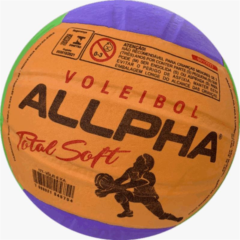 BOLA INFANTIL VÔLEI TOTAL SOFT EVA SORTIDO - ALLPHA BOLAS UNIDADE