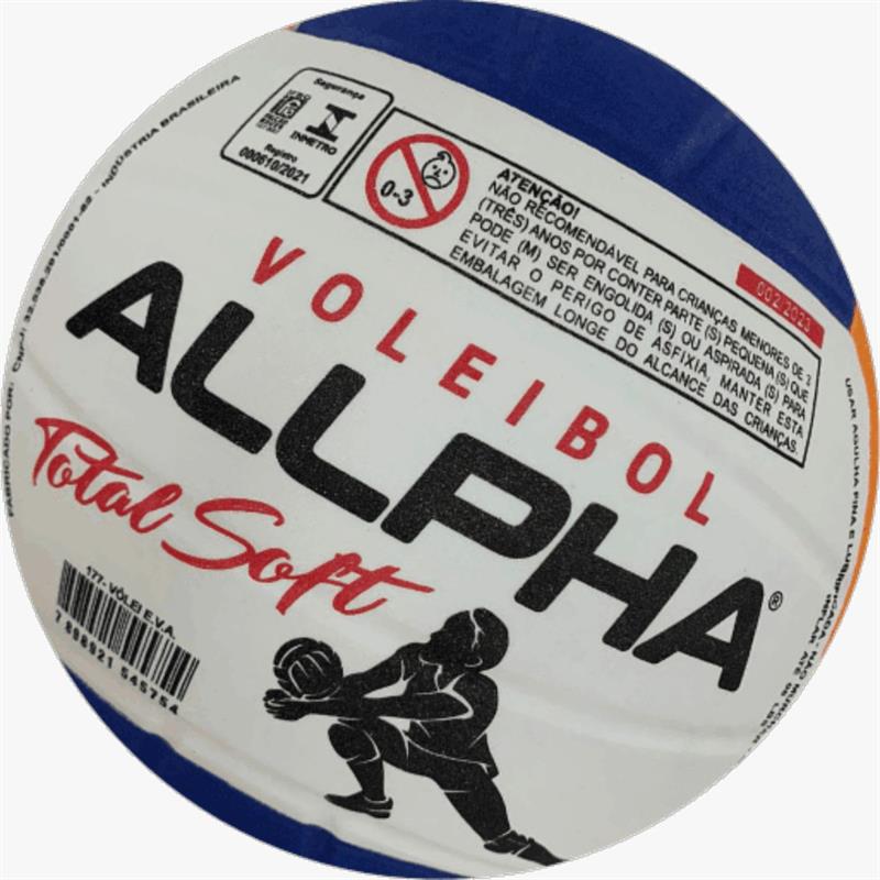BOLA INFANTIL VÔLEI TOTAL SOFT EVA SORTIDO - ALLPHA BOLAS UNIDADE