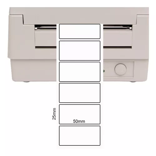 KIT 10 ROLOS ETIQUETA COUCHE 50X25 1 COLUNA ELGIN, ZEBRA L42