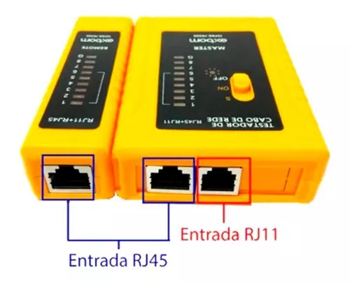 TESTADOR RJ45 TESTADOR DE CABOS REDE LAN RJ45 COM BATERIA