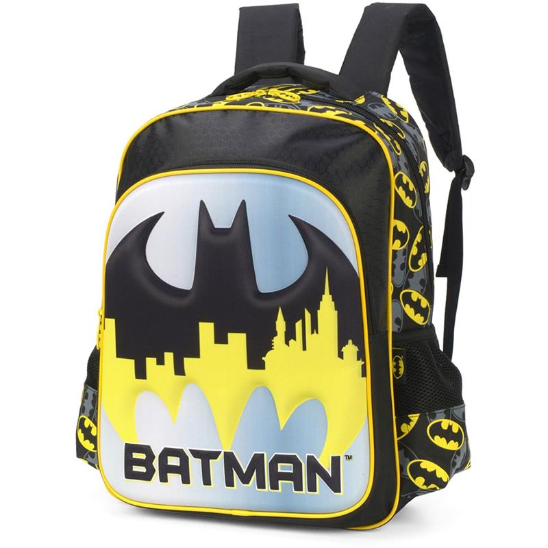 MOCHILA INFANTIL BATMAN GRANDE AMARELA - LUXCEL UNIDADE