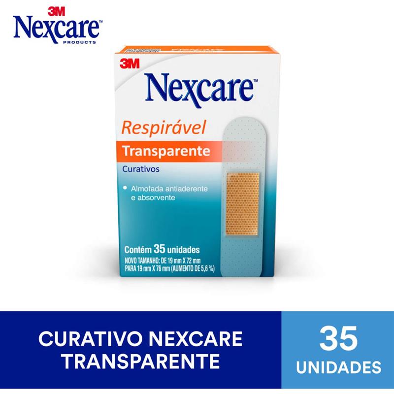 PRODUTOS FARMA NEXCARE CURATIVO TRANSPARETE COM 35 - 3M CAIXA