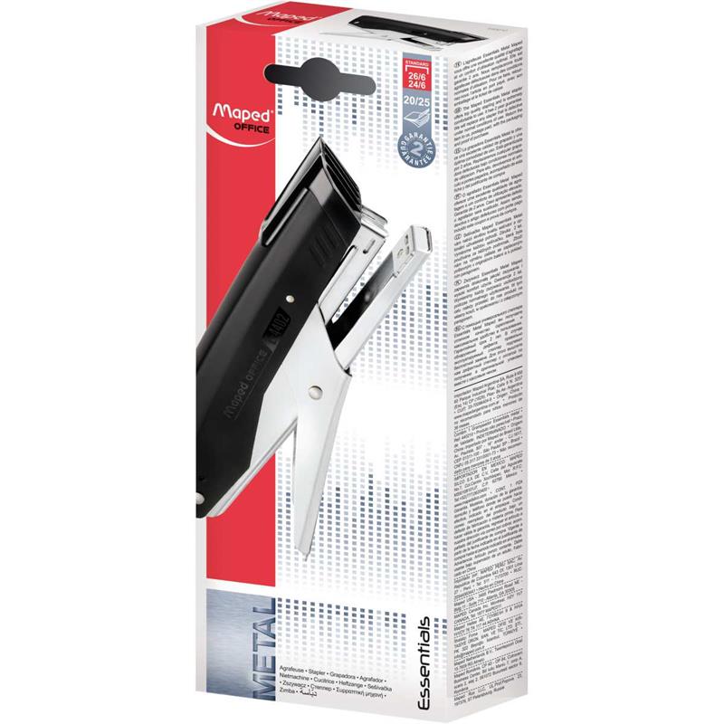 GRAMPEADOR ALICATE PARA 25 FOLHAS ESSENTIALS 4402 PRETO FOSCO - MAPED UNIDADE