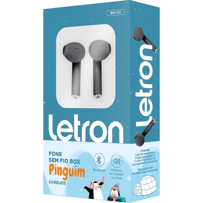 FONE DE OUVIDO BLUETOOTH LETRON BOX PINGUIN - LEONORA UNIDADE