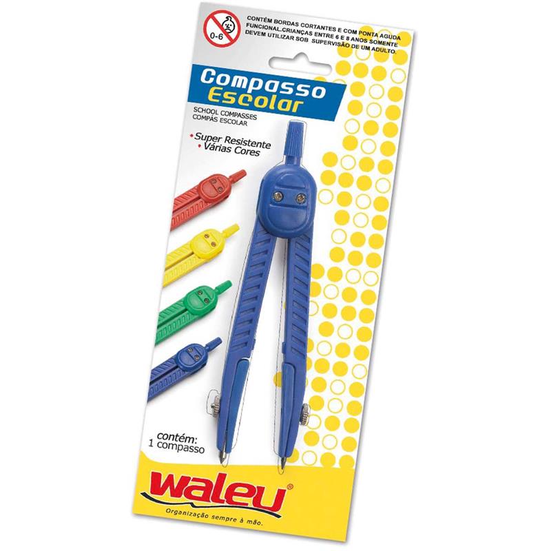 COMPASSO ESCOLAR METAL - WALEU UNIDADE