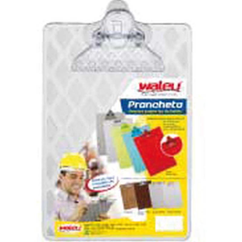 PRANCHETA (PLÁSTICA) 1/2 OFICIO CRISTAL - WALEU UNIDADE