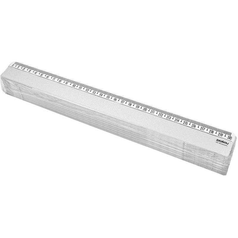 REGUA PLASTICA CRISTAL 30CM. - WALEU PCT.C/25