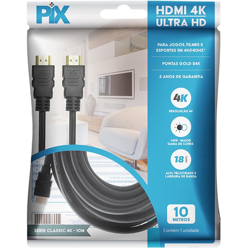 CABO HDMI GOLD 2.0 4K HDR 19P 10M. - SANTANA CENTRO UNIDADE
