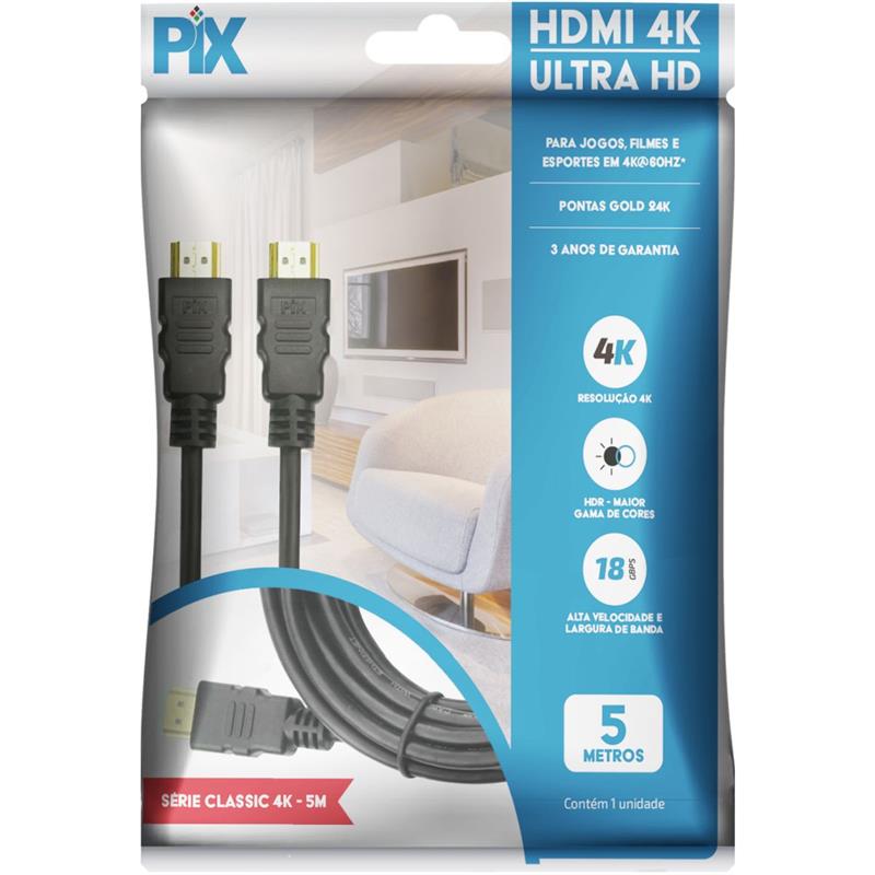 CABO HDMI GOLD 2.0 4K HDR 19P 5M. - SANTANA CENTRO UNIDADE