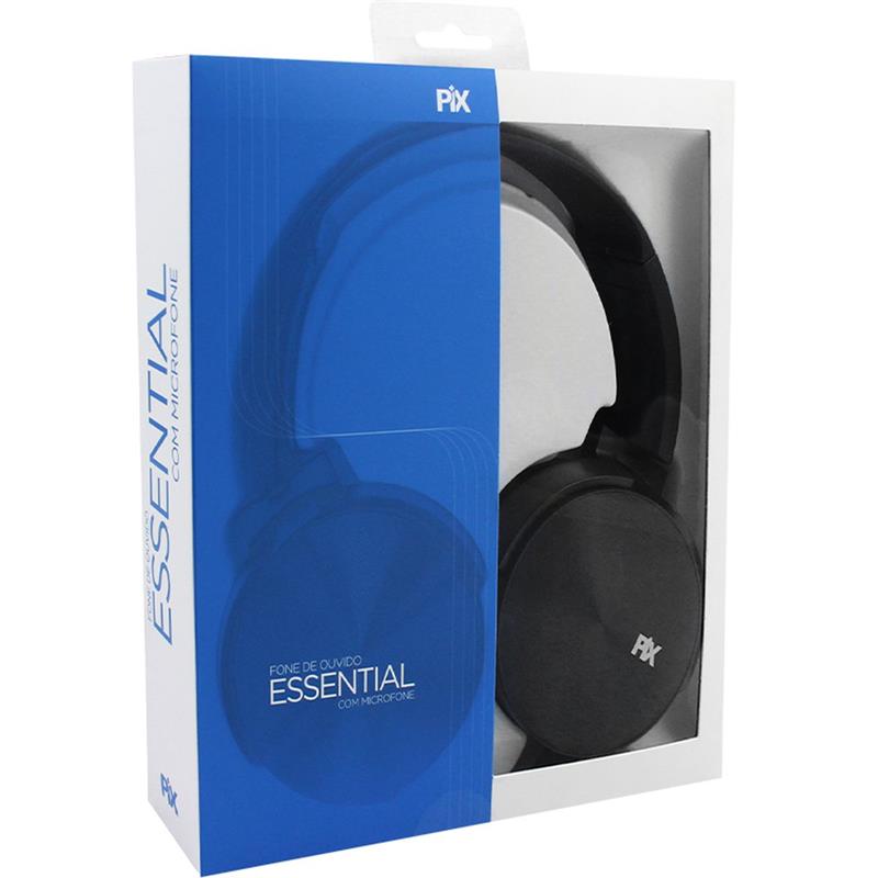 FONE DE OUVIDO COM MICROFONE ESSENTIAL P2 CABO FLAT 1,2M PT - SANTANA CENTRO UNIDADE