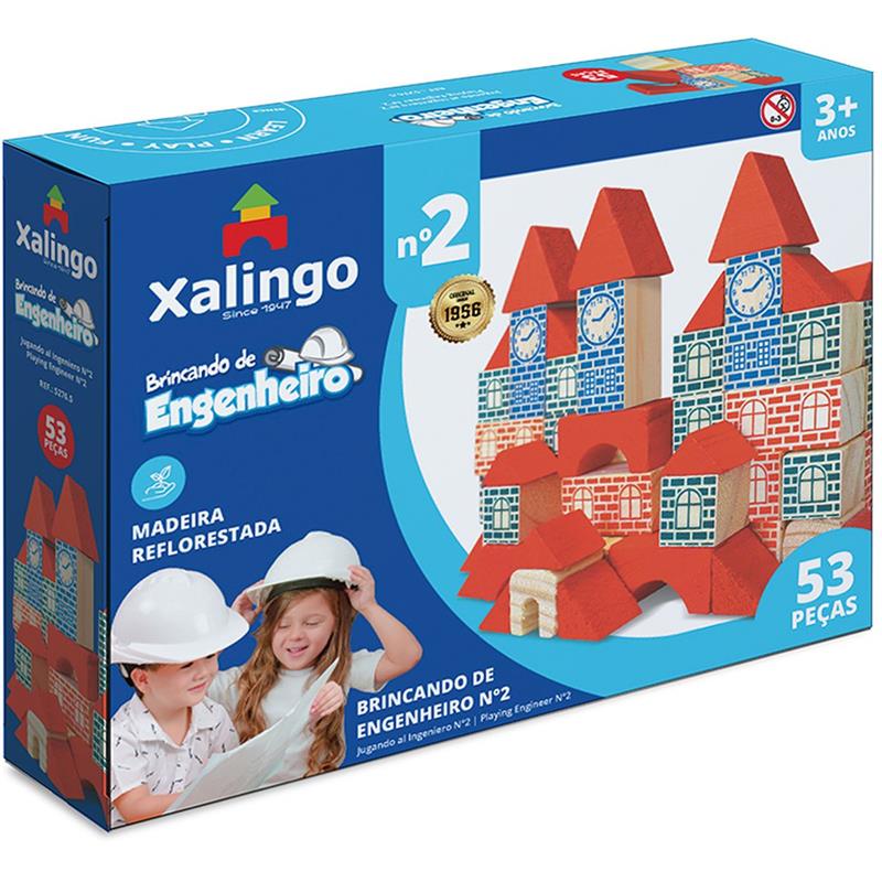 BRINQUEDO PARA MONTAR BRINCANDO DE ENGENHEIRO2 53PCS - XALINGO UNIDADE
