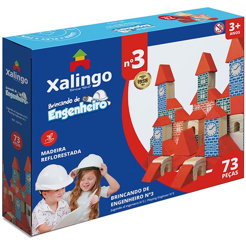 BRINQUEDO PARA MONTAR BRINCANDO DE ENGENHEIRO3-73PCS - XALINGO UNIDADE