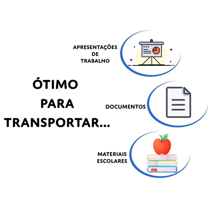 MALETA PLASTICA (COM ALCA) DELLOFINE A3 CRISTAL - DELLO UNIDADE