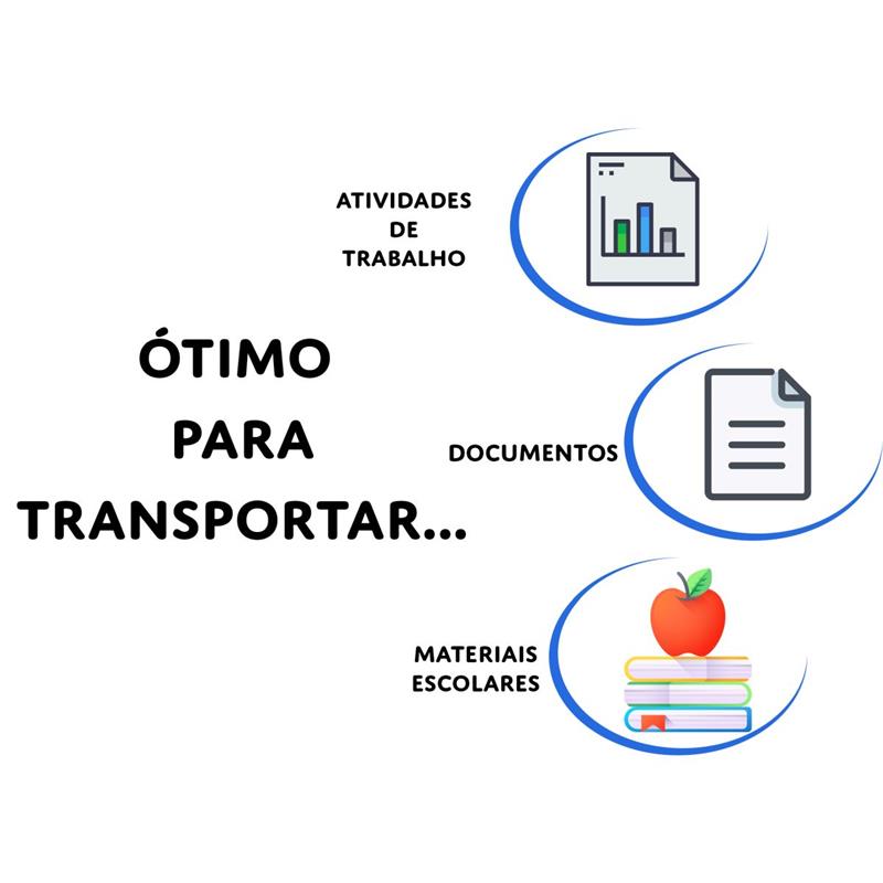 MALETA PLASTICA (COM ALCA) DELLOFINE OFICIO ROSA - DELLO UNIDADE