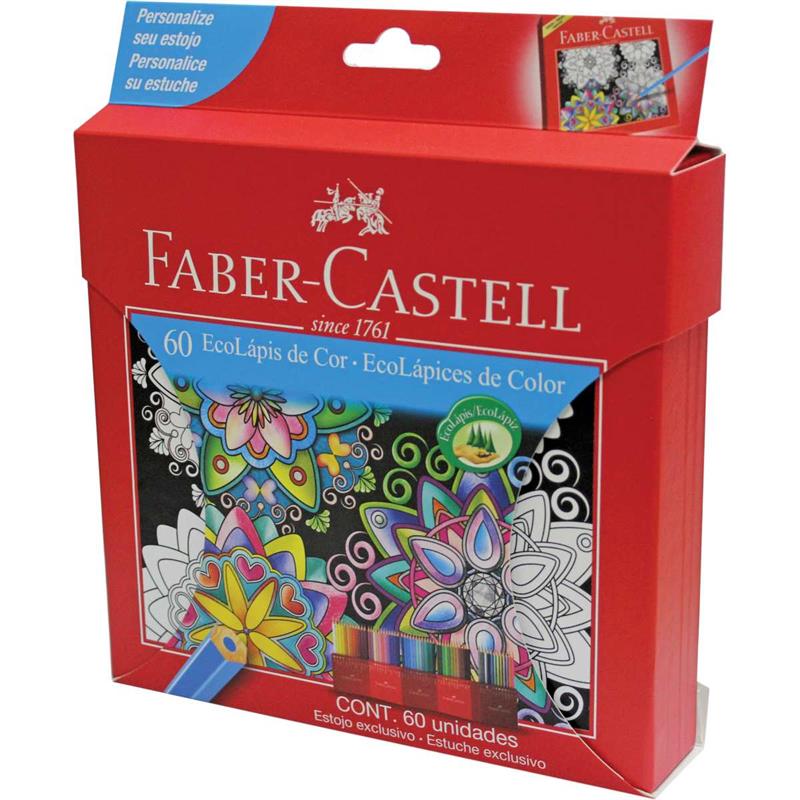 LAPIS DE COR (SEXTAVADO) ECOLAPIS 60 CORES - FABER-CASTELL UNIDADE
