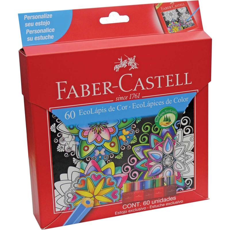 LAPIS DE COR (SEXTAVADO) ECOLAPIS 60 CORES - FABER-CASTELL UNIDADE