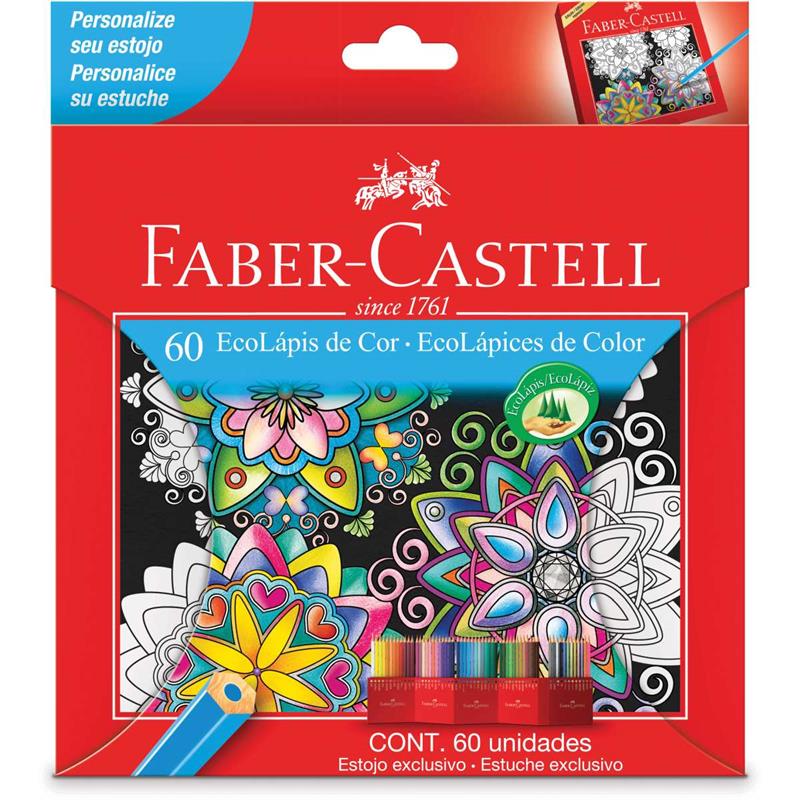 LAPIS DE COR (SEXTAVADO) ECOLAPIS 60 CORES - FABER-CASTELL UNIDADE