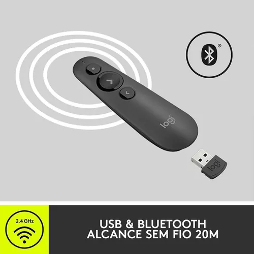 APRESENTADOR SEM FIO LOGITECH R500S USB BLUETOOTH 910-006518