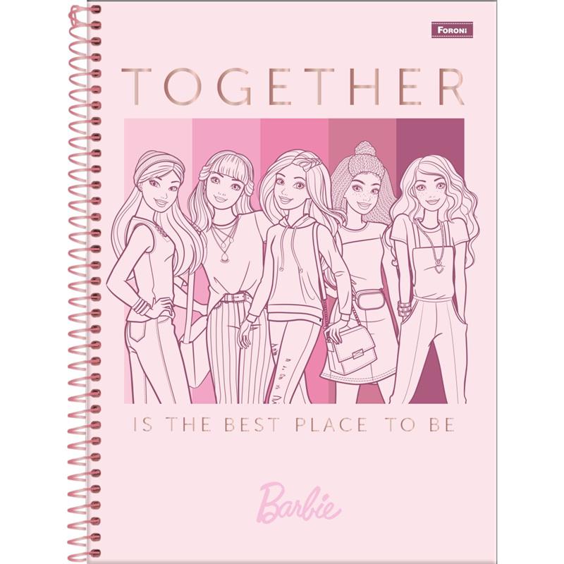 CADERNO 10X1 CAPA DURA BARBIE TEEN 160 FLS. - FORONI PCT.C/04