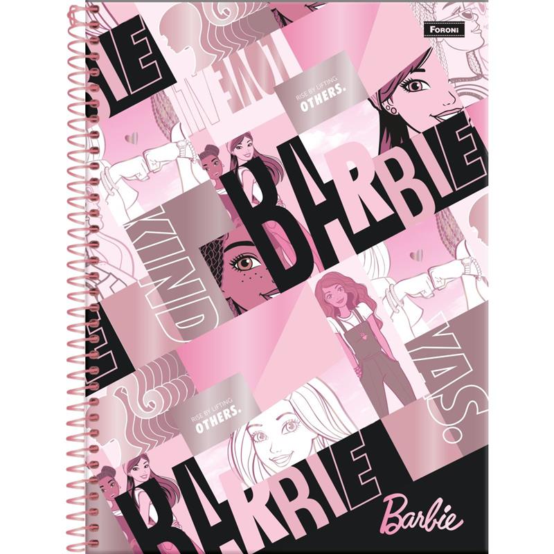 CADERNO 10X1 CAPA DURA BARBIE TEEN 160 FLS. - FORONI PCT.C/04