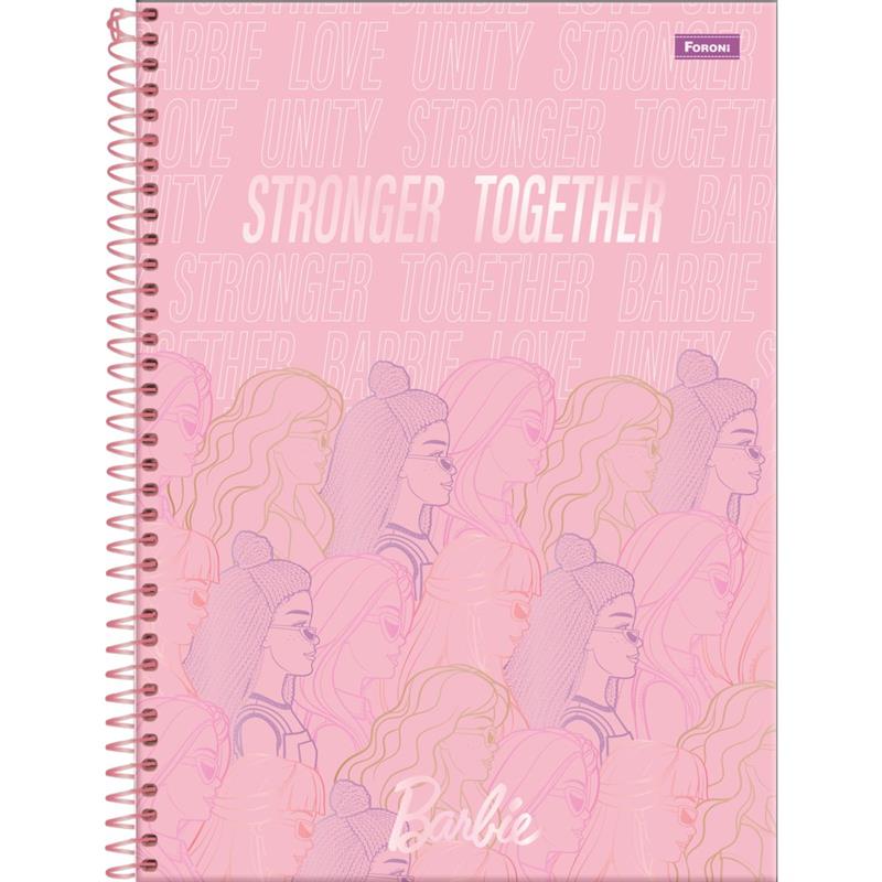 CADERNO 1X1 CAPA DURA BARBIE TEEN 80 FLS. - FORONI PCT.C/04