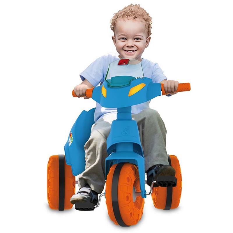 TRICICLO VELOBABAY PASSEIO E PEDAL AZUL - BRINQUEDOS BANDEIRANTE UNIDADE