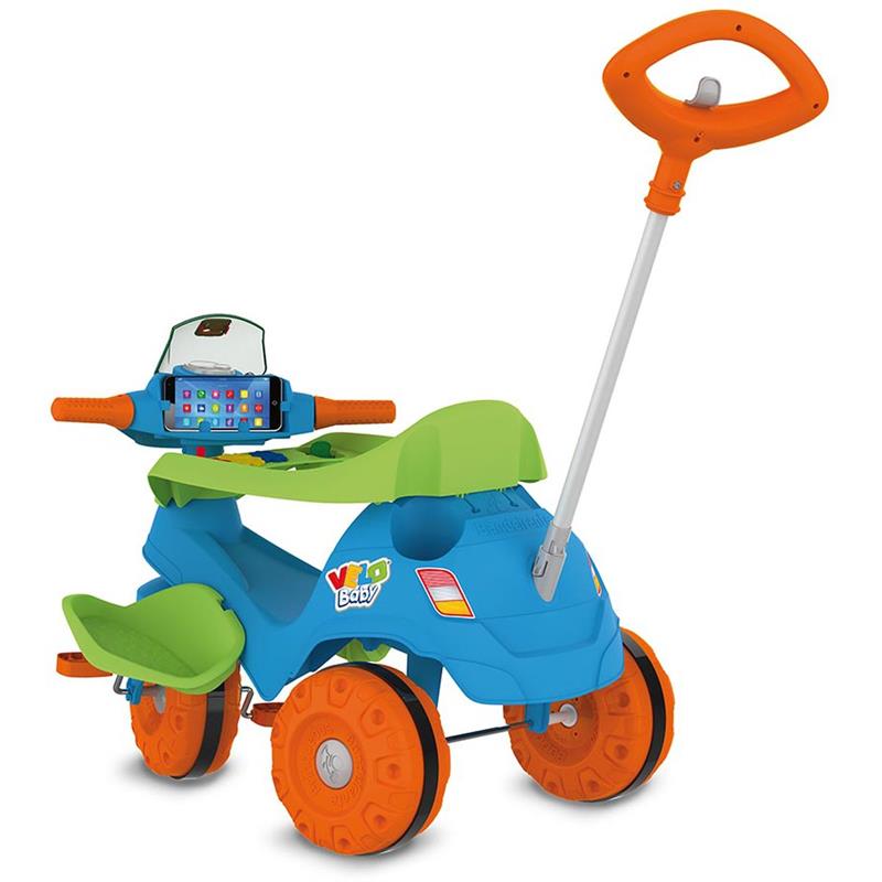TRICICLO VELOBABAY PASSEIO E PEDAL AZUL - BRINQUEDOS BANDEIRANTE UNIDADE