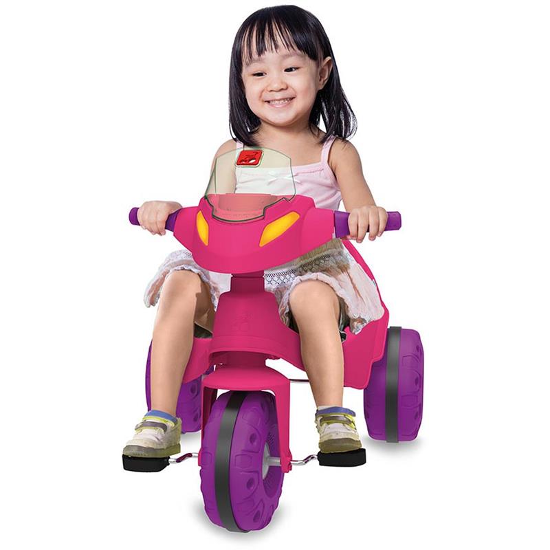 TRICICLO VELOBABAY PASSEIO E PEDAL ROSA - BRINQUEDOS BANDEIRANTE UNIDADE