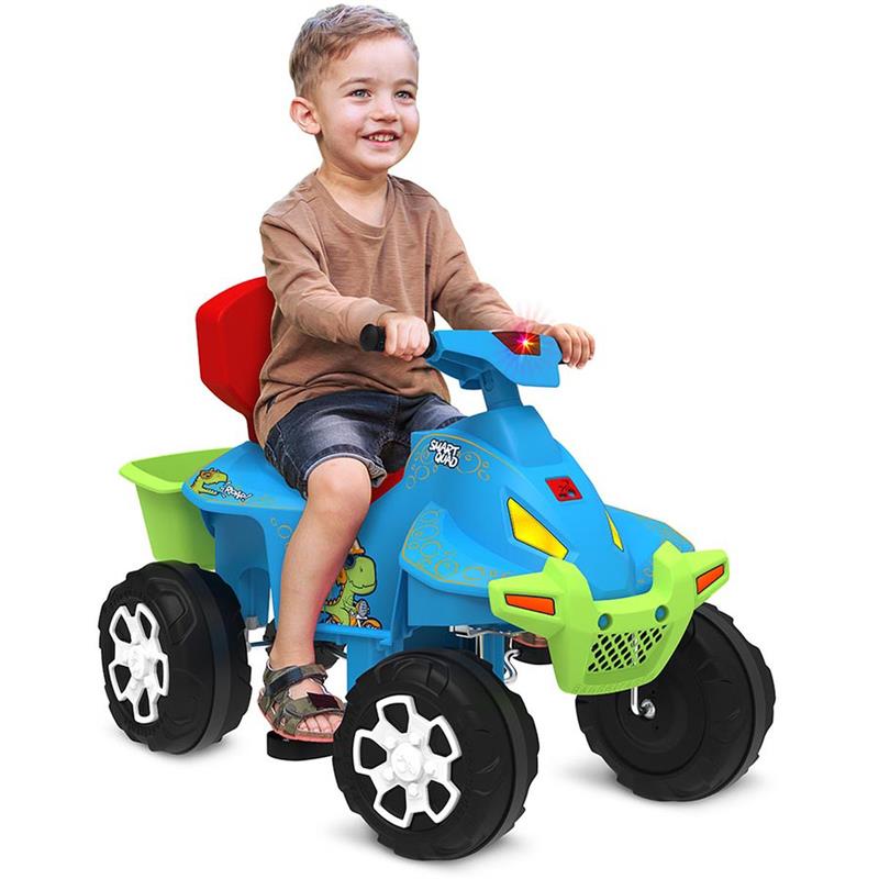 VEÍCULO PARA BEBÊ SMART QUAD PASSEIO E PEDAL AZUL - BRINQUEDOS BANDEIRANTE UNIDADE