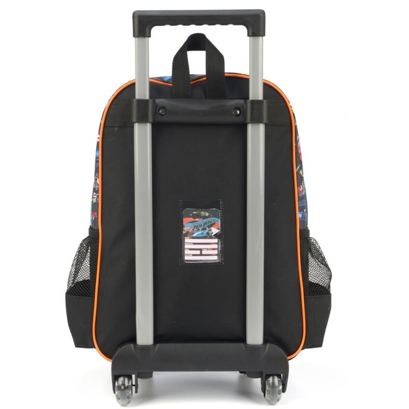 MOCHILA INFANTIL COM RODINHA HOT WHEELS GRANDE PRETA - LUXCEL UNIDADE