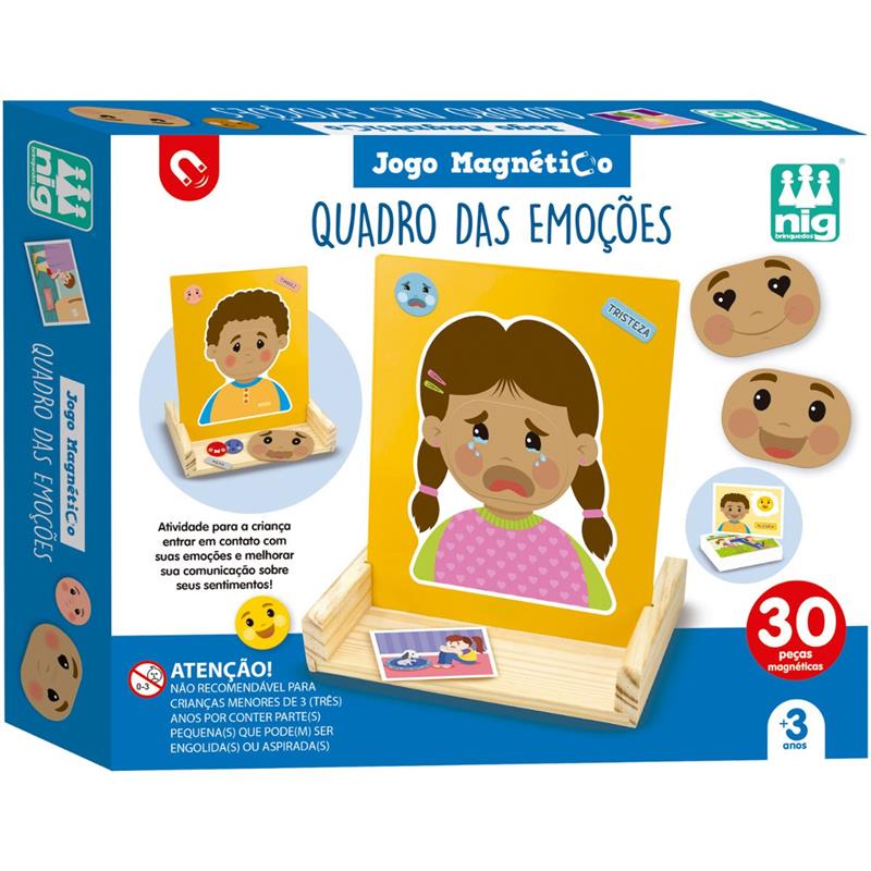 BRINQUEDO EDUCATIVO QUADRO DAS EMOÇÕES 30 PEÇAS - NIG BRINQUEDOS UNIDADE