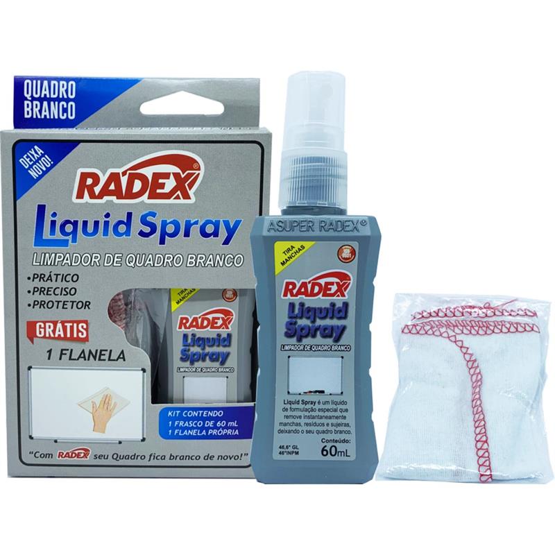 PRODUTO PARA LIMPEZA QUADRO BRANCO 60ML. - RADEX UNIDADE