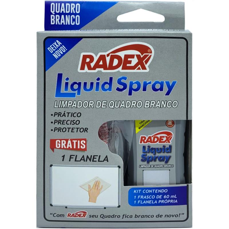 PRODUTO PARA LIMPEZA QUADRO BRANCO 60ML. - RADEX UNIDADE