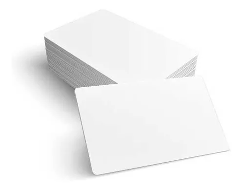 CARTÃO/CARTÕES PVC BRANCO 0,76MM P/ CRACHÁS 100 UNIDADES