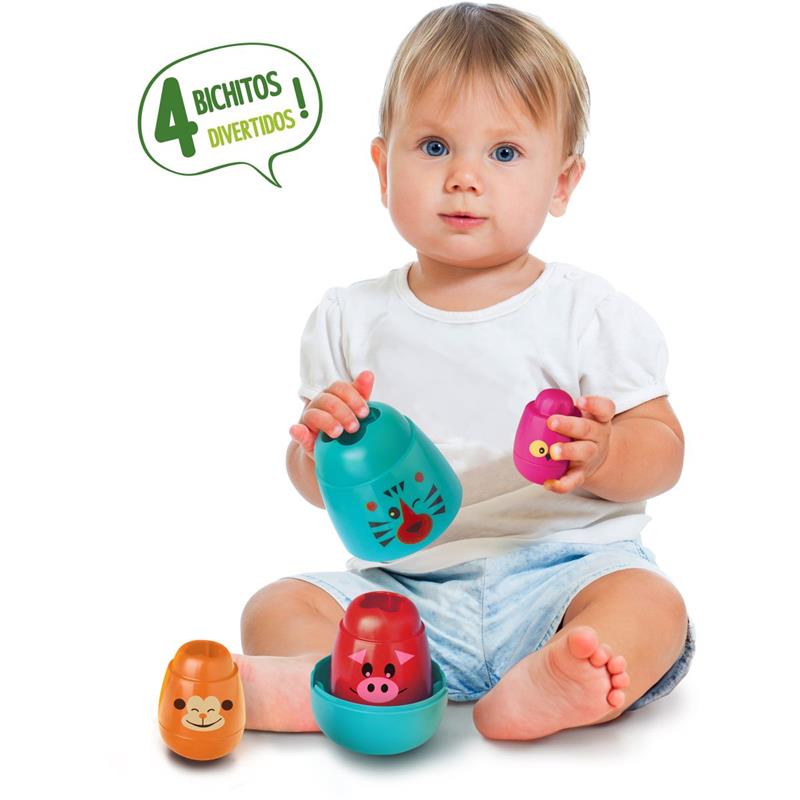 BRINQUEDO PARA BEBÊ MATRIOSKA BICHITOS - ELKA UNIDADE