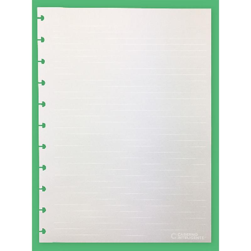 CADERNO INTELIGENTE (REFIL) GRANDE PAUTA BRANCA 90G. 50FLS - CADERNO INTELIGENTE PACOTE