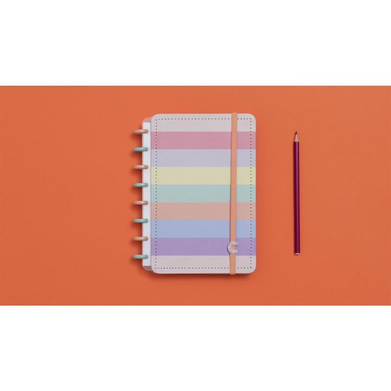 CADERNO INTELIGENTE A5 ARCO-IRIS PASTEL 80FLS. - CADERNO INTELIGENTE UNIDADE