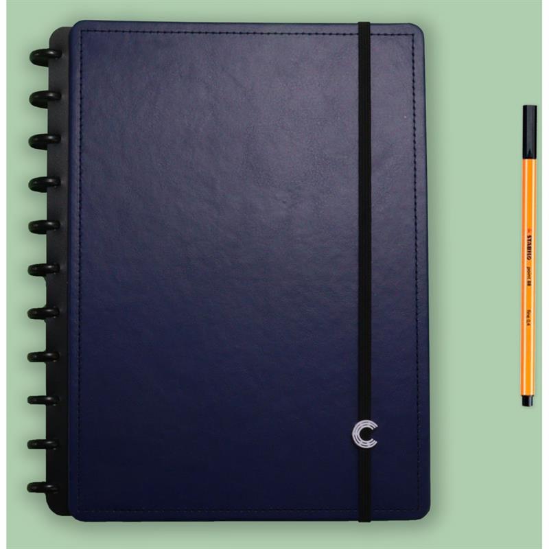 CADERNO INTELIGENTE GRANDE DARK BLUE 80FLS. - CADERNO INTELIGENTE UNIDADE