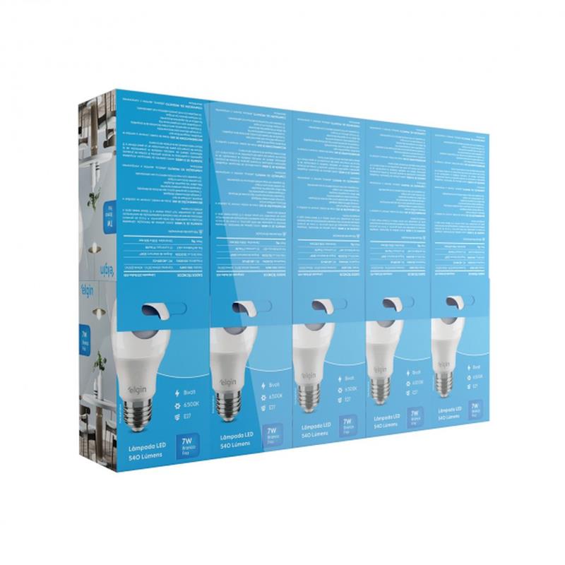 LAMPADA LED BULBO A55 7W BIVOLT 6500K - ELGIN PCT.C/10