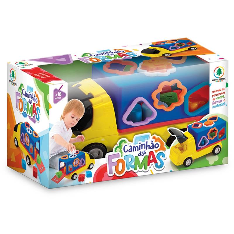 BRINQUEDO EDUCATIVO CAMINHAO COM FORMAS - MONTE LIBANO UNIDADE