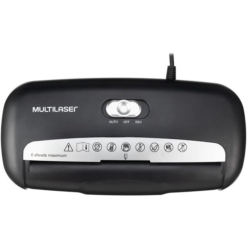 FRAGMENTADORA DE PAPÉIS PARA 6 FOLHAS OU 1 CARTÃO 127 V - MULTI UNIDADE