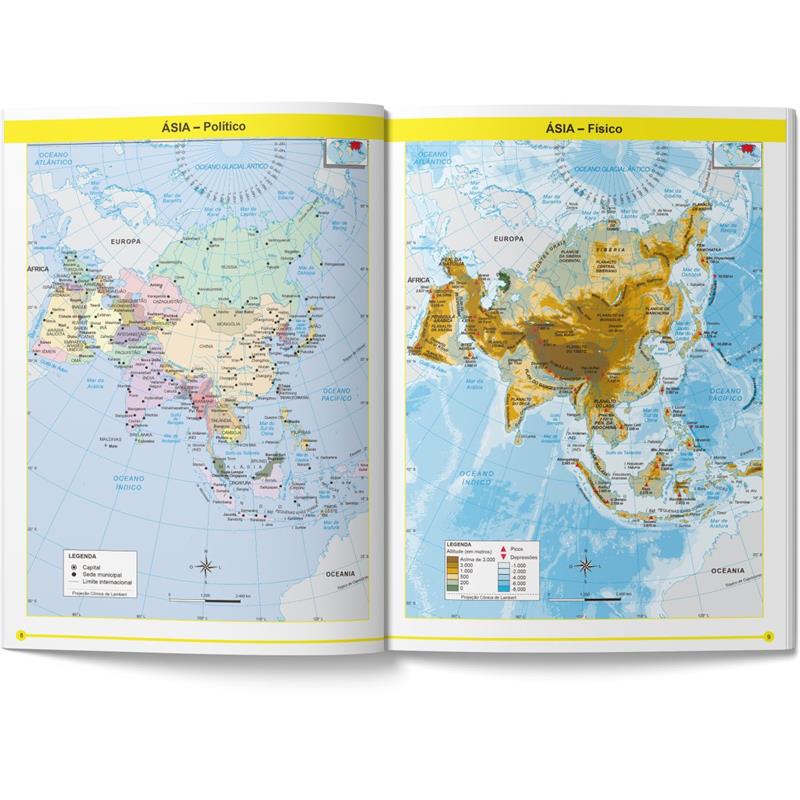 LIVRO ATLAS GEOGRÁFICO ESCOLAR 27 CM X 20 CM 32 PÁGINAS - MAGIC KIDS UNIDADE