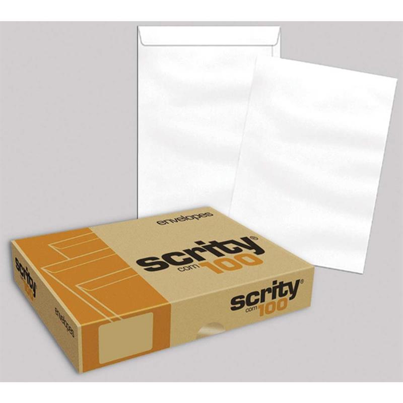 ENVELOPE SACO (BRANCO) 176X250 90GRS. OF 25 - SCRITY CX.C/100