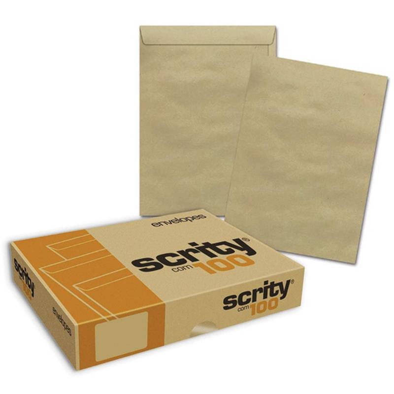 ENVELOPE SACO (NATURAL) 240X340 80GRS. KN 34 - SCRITY CX.C/100