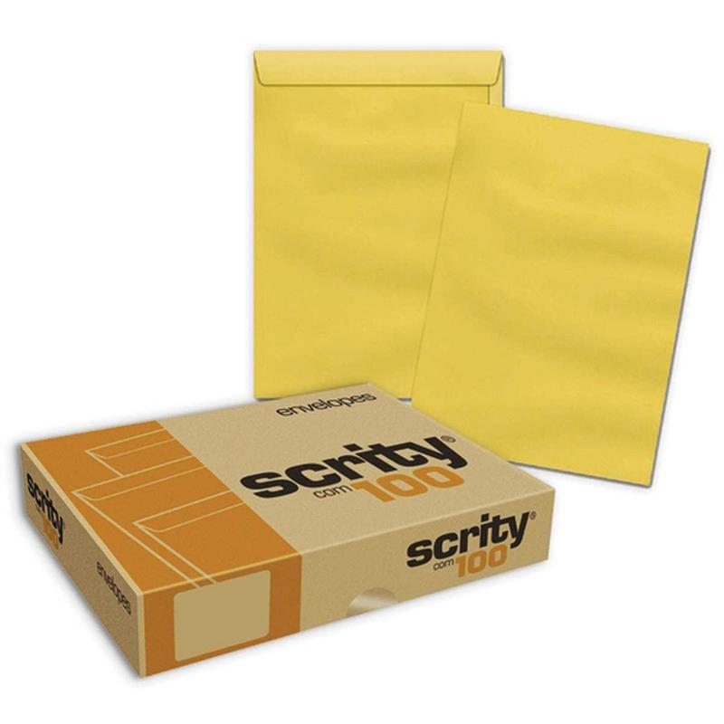 ENVELOPE SACO (OURO) 240X340 80GRS. KO 34 - SCRITY CX.C/100