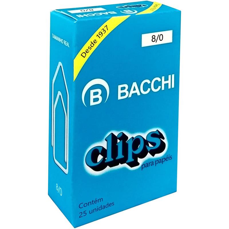 CLIPE GALVANIZADO ACO 8/0 25 UNIDADES - BACCHI PCT.C/10
