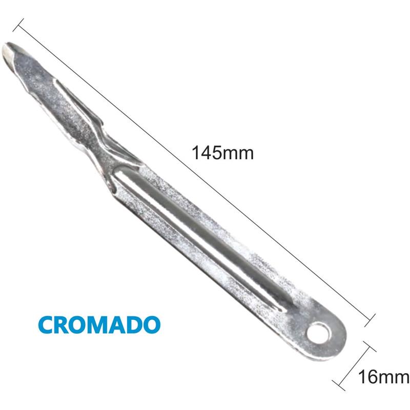 EXTRATOR DE GRAMPOS ESPÁTULA CROMADO - BACCHI PCT.C/10