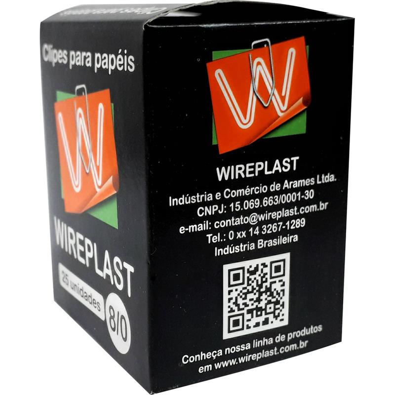 CLIPS GALVANIZADO AÇO 8/0 COM 25 UNIDADES - WIREPLAST PCT.C/10