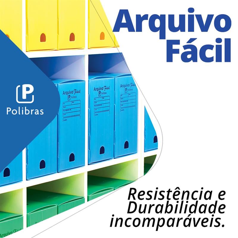 ARQUIVO MORTO (POLIPROPILENO) FÁCIL NOVAONDA VERMELHO - POLIBRAS PCT.C/10