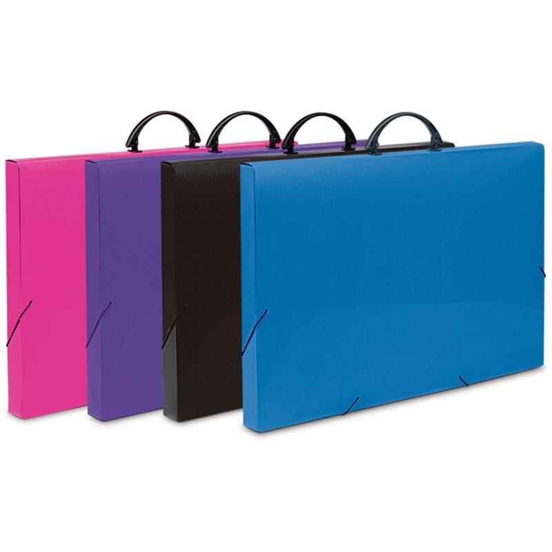 MALETA PLASTICA (COM ALCA) COLORS A3 PRETA 35X33X50,5CM - POLIBRAS UNIDADE